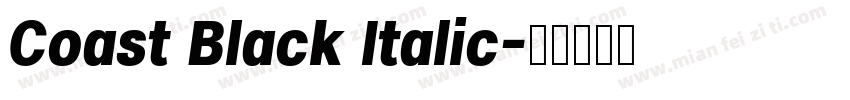 Coast Black Italic字体转换